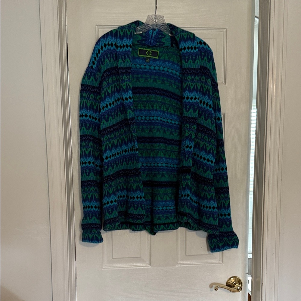 C. Wonder Blue and Green Patterned Blazer
